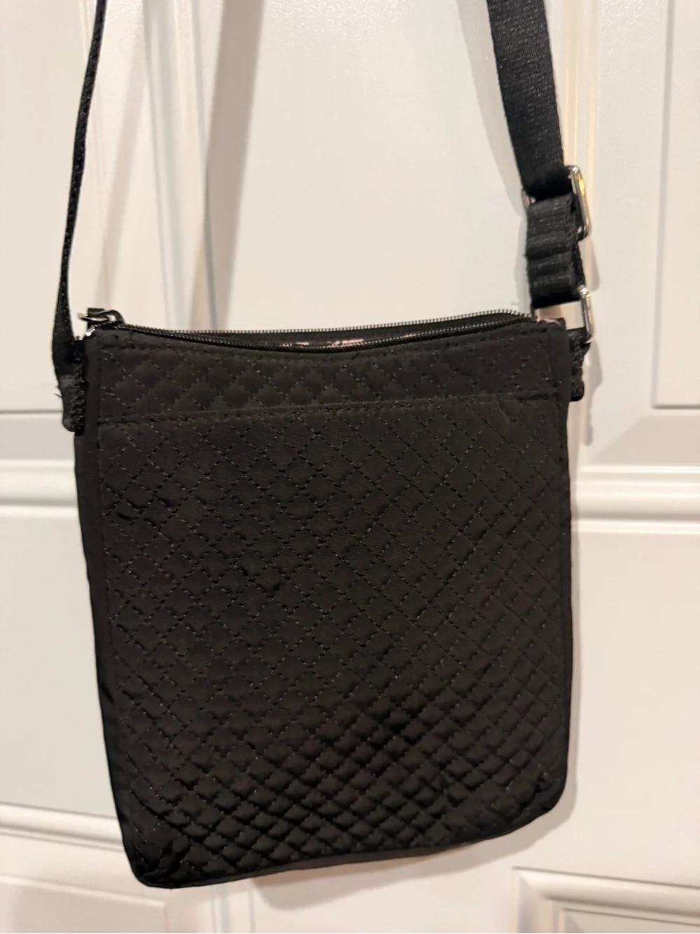 Vera Bradley Black Quilted Messenger Crossbody